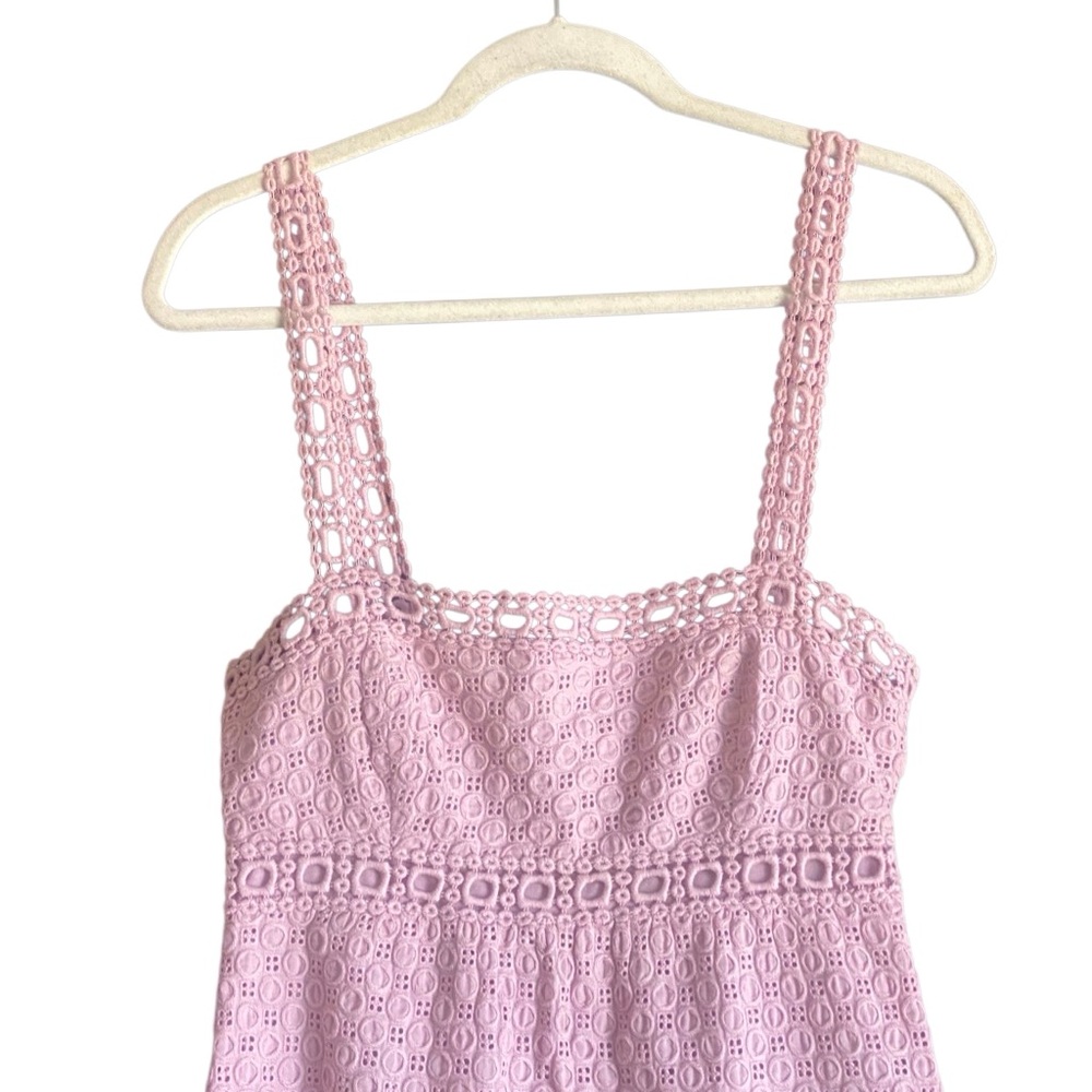 Max Studio Lavender Sleeveless Crocheted Eyelet  Dress. Size Small. - Picture 2 of 9